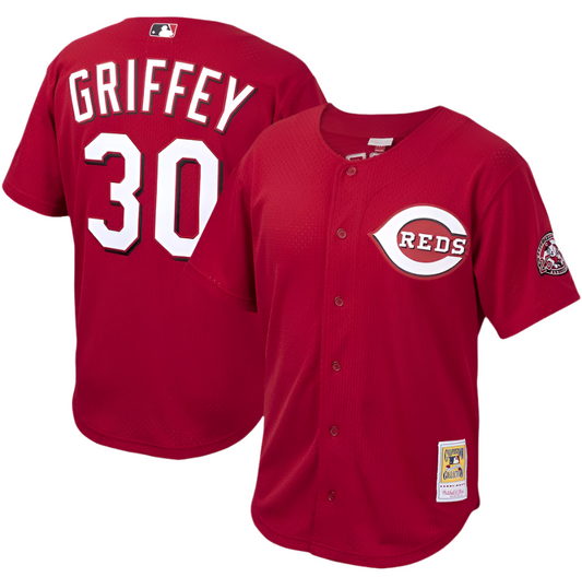 Men’s Cincinnati Reds Ken Griffey Jr. Mitchell & Ness Red Cooperstown Collection Batting Practice Jersey - Pro Jersey Sports