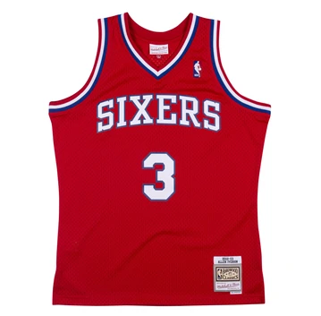 Men’s Allen Iverson Philadelphia 76ers 2002-2003 Swingman Red Replica Jersey By Mitchell & Ness - Pro Jersey Sports