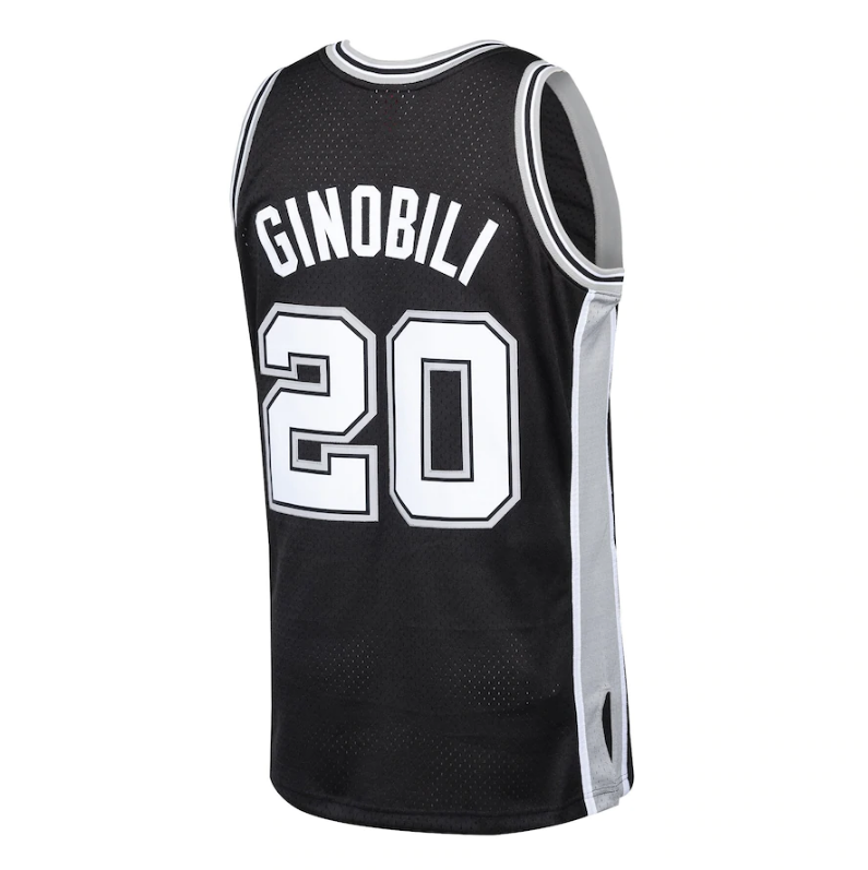 Men's San Antonio Spurs Manu Ginobili Mitchell & Ness Black 2002-03 Hardwood Classics Swingman Jersey - Pro Jersey Sports
