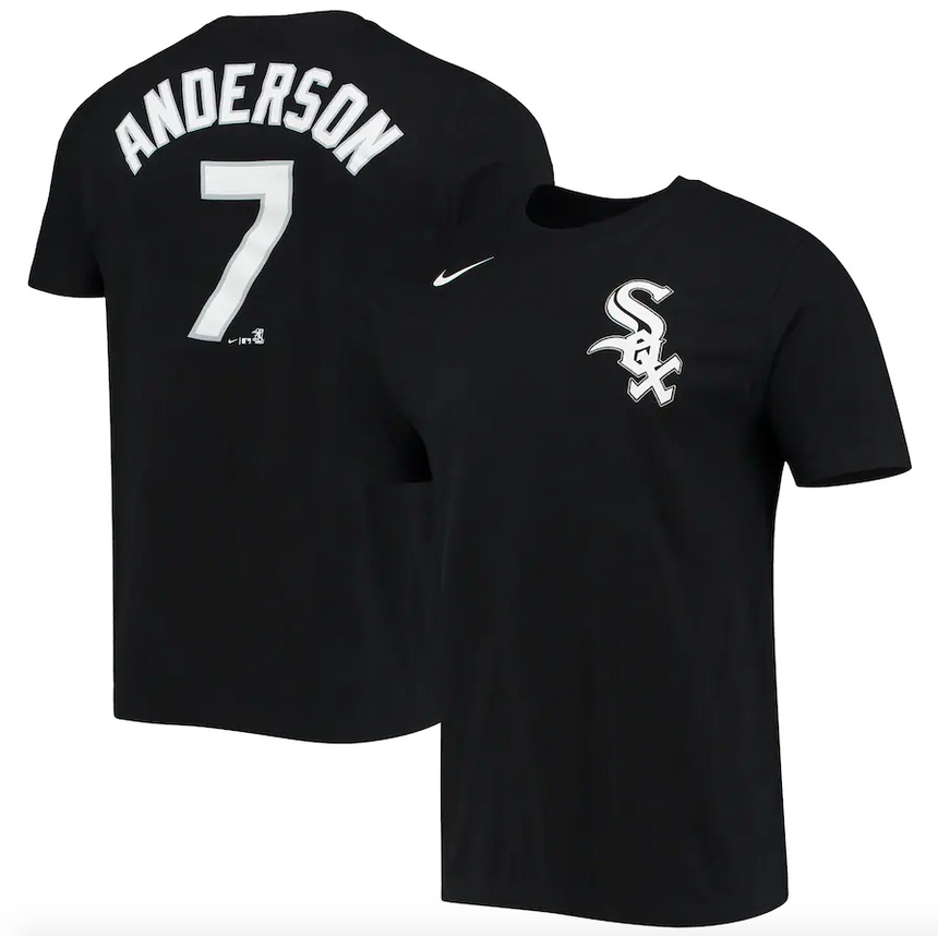 Men's Chicago White Sox Tim Anderson Nike Black Name & Number T-Shirt - Pro Jersey Sports