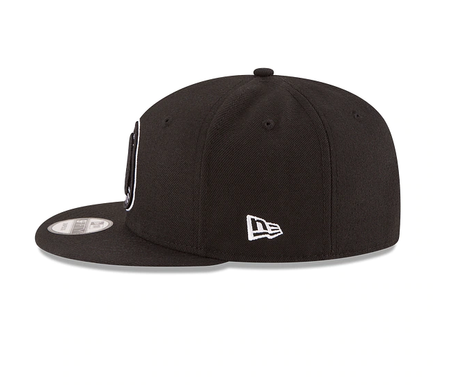 Men's Brooklyn Nets New Era Black Official Team Color 9FIFTY Adjustable Snapback Hat