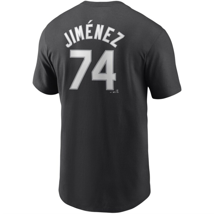 Men's Chicago White Sox Eloy Jimenez Nike Black Name & Number T-Shirt - Pro Jersey Sports