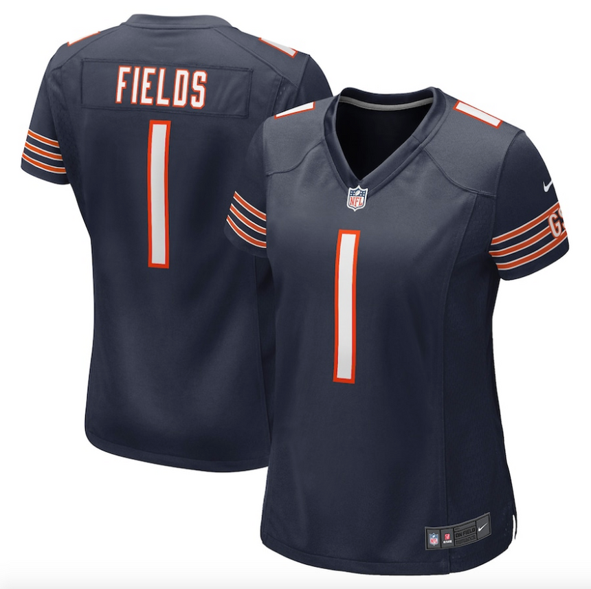 Women's Chicago Bears Justin Fields Nike Navy Game Jersey - Pro Jersey Sports