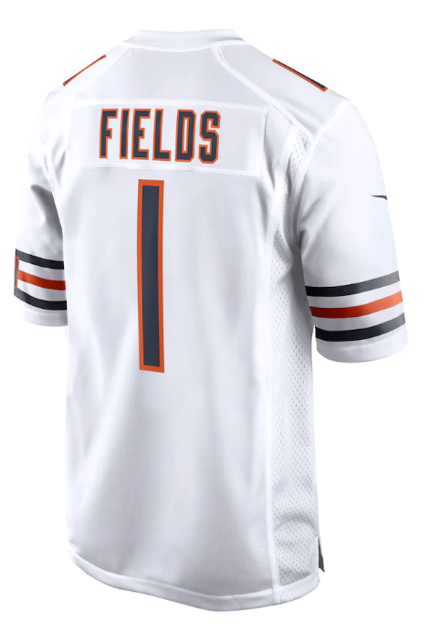 Chicago Bears Justin Fields Youth Nike White Replica Game Jersey - Pro Jersey Sports