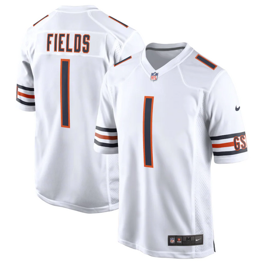 Chicago Bears Justin Fields Youth Nike White Replica Game Jersey - Pro Jersey Sports
