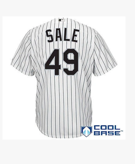Youth Chicago White Sox Chris Sale Majestic Home White Cool Base Replica Jersey