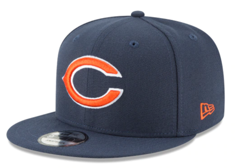 Chicago Bears New Era Navy Basic 9FIFTY Adjustable Snapback Hat - Pro Jersey Sports