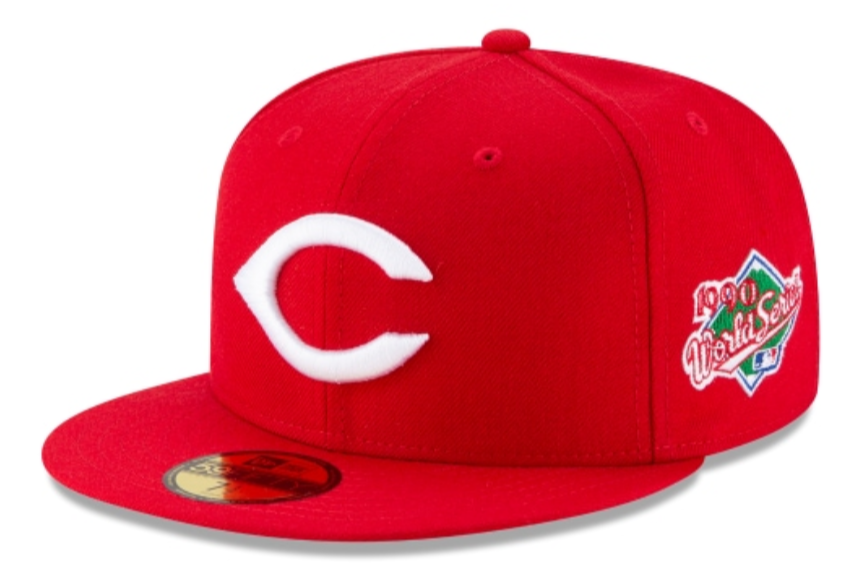 Men's Cincinnati Reds New Era Red Side Patch 1990 World Series 59FIFTY Fitted Hat - Pro Jersey Sports