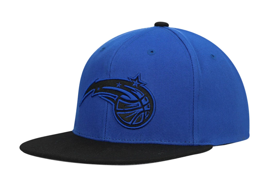 Men's Mitchell & Ness Blue/Black Orlando Magic Hardwood Classics Reload 2.0 Snapback Adjustable Hat - Pro Jersey Sports