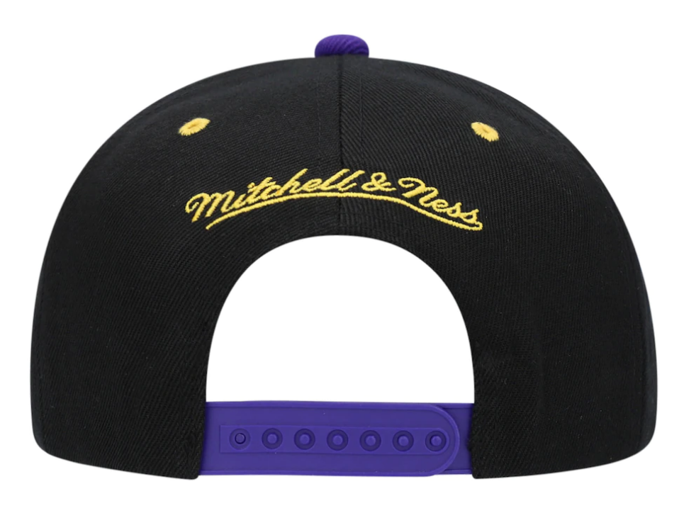 Men's Mitchell & Ness Purple/Black Los Angeles Lakers Hardwood Classics Reload 2.0 Snapback Adjustable Hat - Pro Jersey Sports