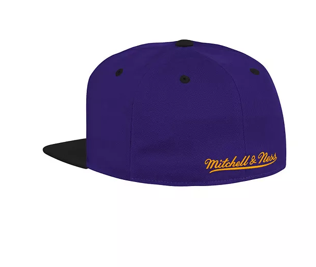 Men's Mitchell & Ness Purple/Black Los Angeles Lakers Hardwood Classics Reload 2.0 Fitted Hat - Pro Jersey Sports