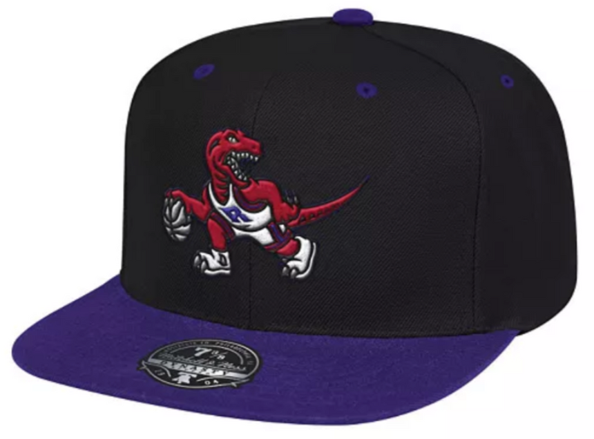 Men's Mitchell & Ness Purple/Black Toronto Raptors Hardwood Classics Reload 2.0 Fitted Hat - Pro Jersey Sports