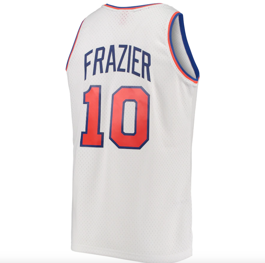 Men's New York Knicks Walt Frazier Mitchell & Ness White Hardwood Classics Swingman Jersey - Pro Jersey Sports