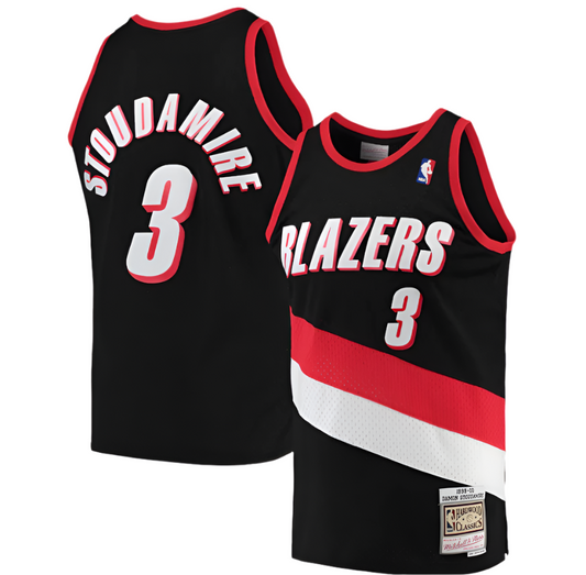 Men's Damon Stoudamire Portland Trail Blazers Mitchell & Ness Hardwood Classics Swingman Jersey - Black - Pro Jersey Sports