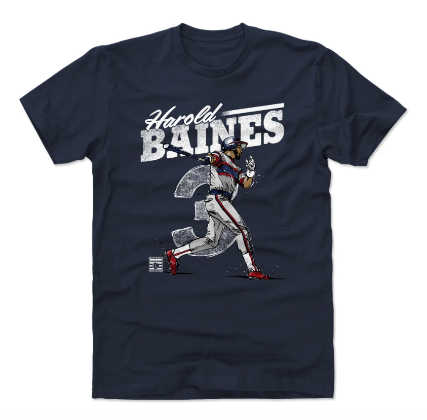 Men's 500 Level Harold Baines Chicago White Sox Retro Navy Tee - Pro Jersey Sports