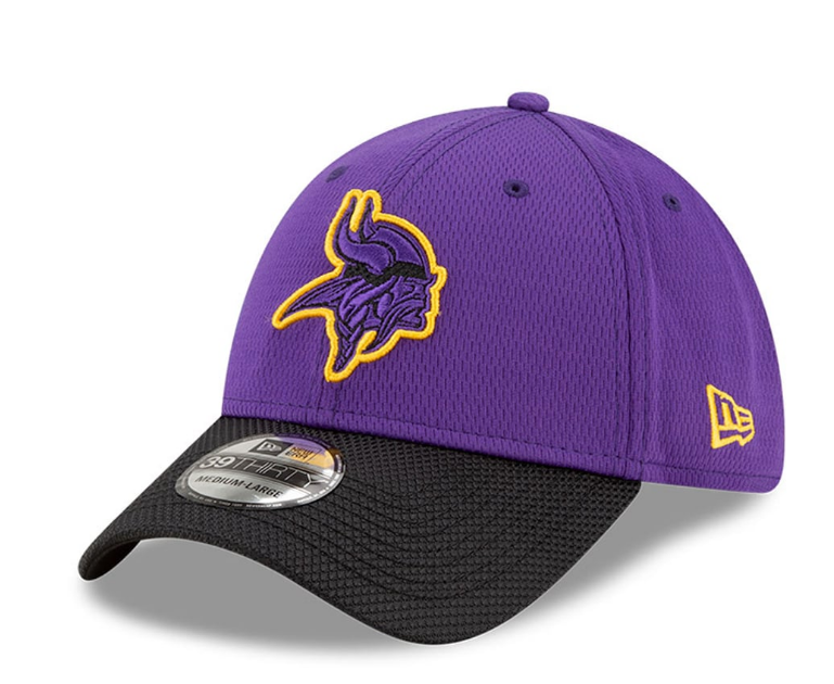 Men's Minnesota Vikings New Era Purple/Black 2021 NFL Sideline Road 39THIRTY Flex Hat - Pro Jersey Sports