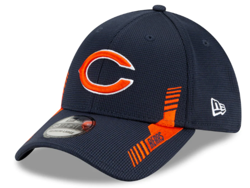Men's Chicago Bears New Era Navy 2021 NFL Sideline Home C 39THIRTY Flex Hat - Pro Jersey Sports