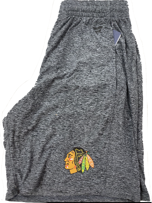 Mens Chicago Blackhawks Fanatics Branded Static Gray AP Clutch Shorts - Pro Jersey Sports