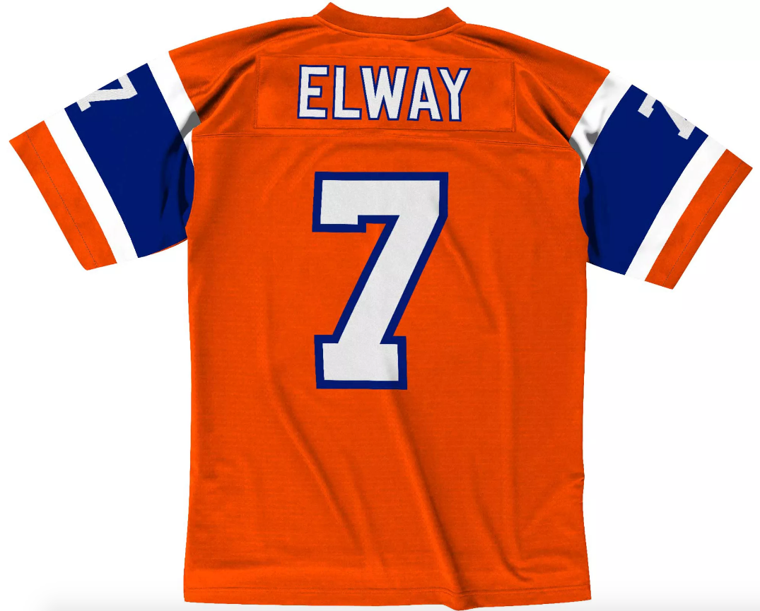 Mens Denver Broncos John Elway Mitchell & Ness Orange 1994 Retired Player Vintage Replica Jersey - Pro Jersey Sports