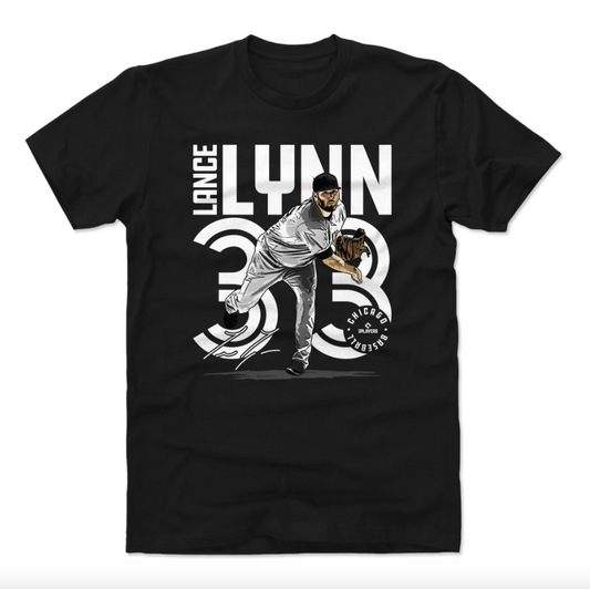 Men's 500 Level Lance Lynn Chicago MLBPA Bat Black Inline Tee - Pro Jersey Sports