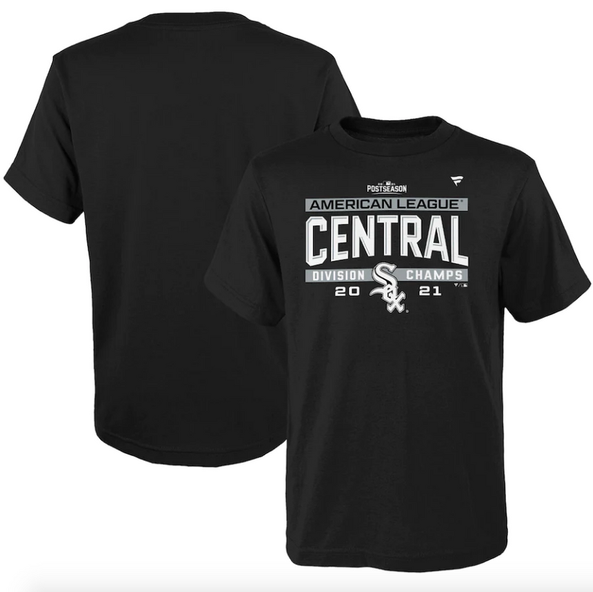 Youth Chicago White Sox Black 2021 AL Central Division Champions Locker Room T-Shirt - Pro Jersey Sports