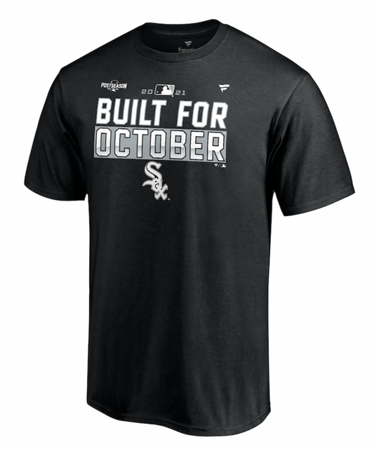 Men's Chicago White Sox Fanatics Branded Black 2021 Postseason Locker Room T-Shirt