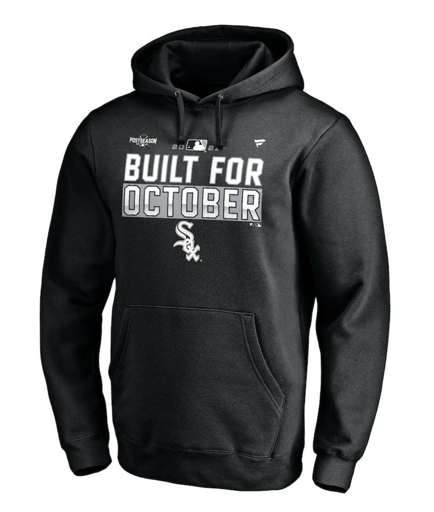 Men's Chicago White Sox Fanatics Branded Black 2021 Postseason Locker Room Pullover Hoodie - Pro Jersey Sports