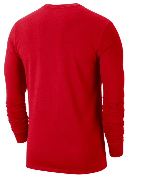 Ohio State Buckeyes Red Nike NCAA Men's Lockup Long Sleeve T-Shirt - Pro Jersey Sports