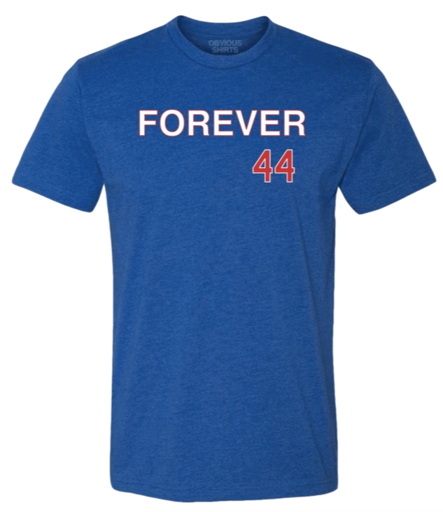 Men's Obvious Shirts Anthony Rizzo Chicago Cubs "Forever 44." Tee - Pro Jersey Sports