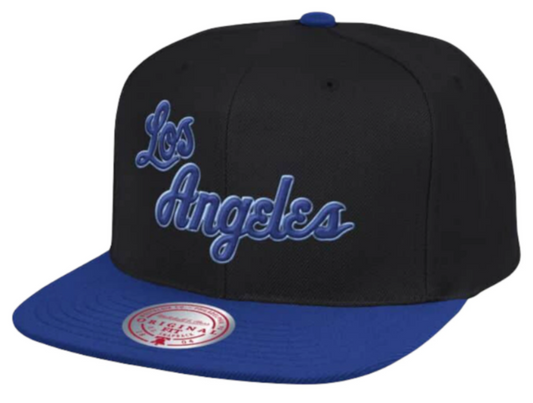 Los Angeles Lakers Mitchell & Ness Hardwood Classics Reload 2.0 Snapback Hat - Black/Blue - Pro Jersey Sports