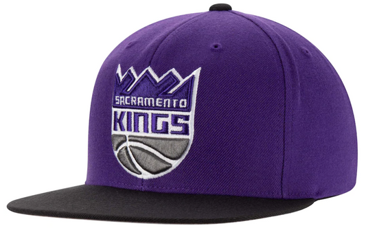 Men's Mitchell & Ness Purple/Black Sacramento Kings Two-Tone Wool Snapback Hat - Pro Jersey Sports