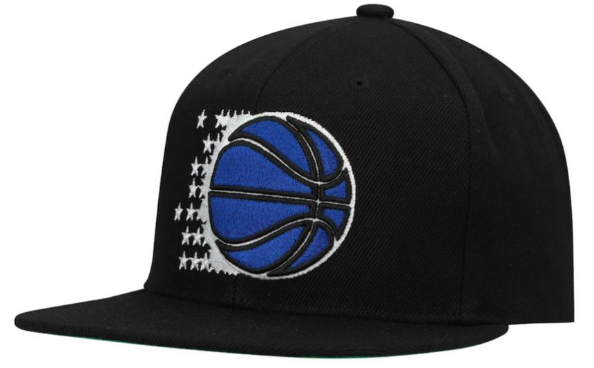Men's Mitchell & Ness Orlando Magic Basic Core Black Snapback Adjustable Hat - Pro Jersey Sports