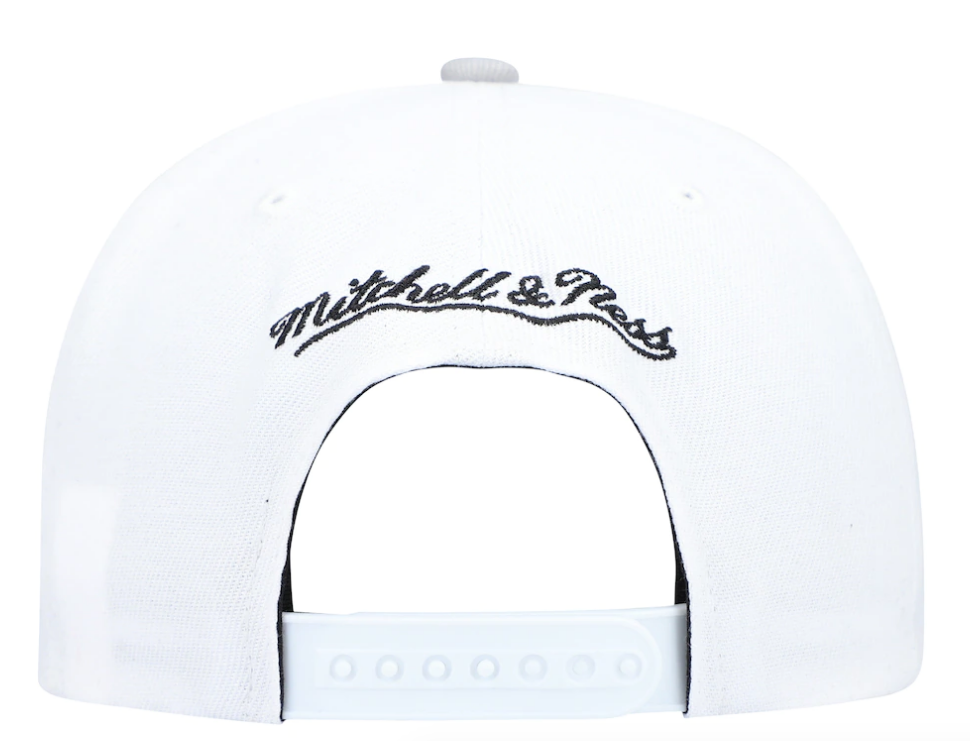 Men's Brooklyn Nets Mitchell & Ness Core Basic Snapback Hat - White/Gray - Pro Jersey Sports