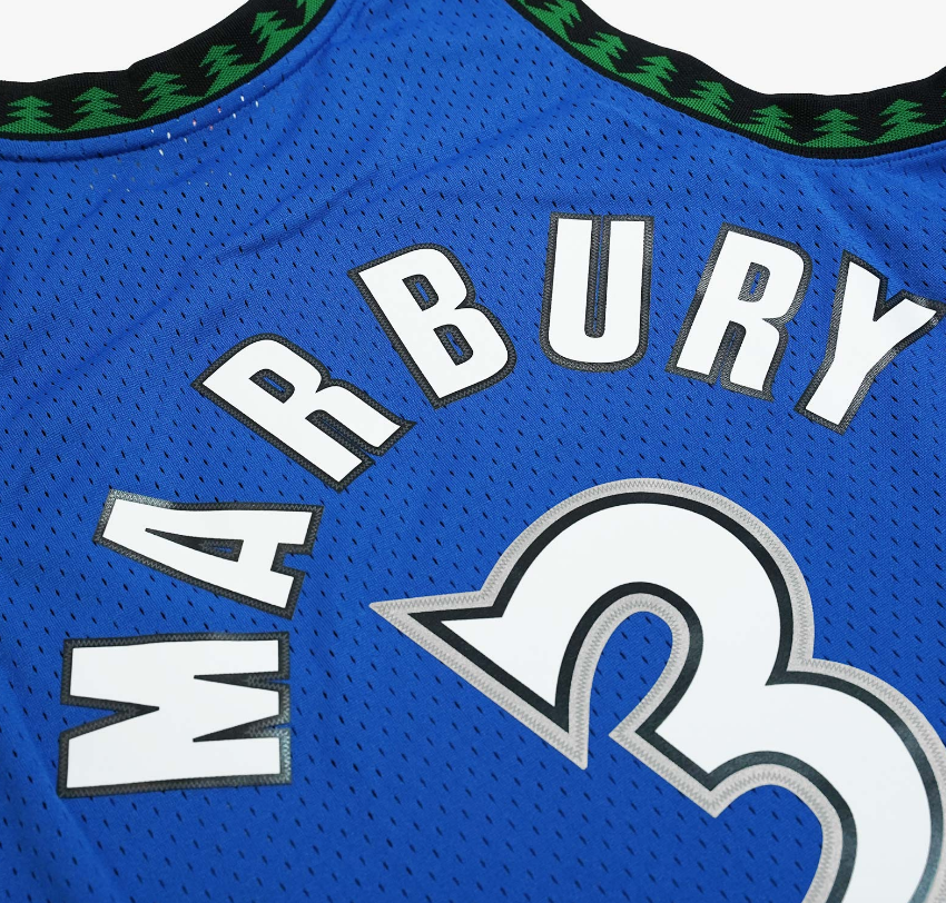 Men's Minnesota Timberwolves Stephon Marbury Mitchell & Ness Blue Hardwood Classics Swingman Jersey - Pro Jersey Sports