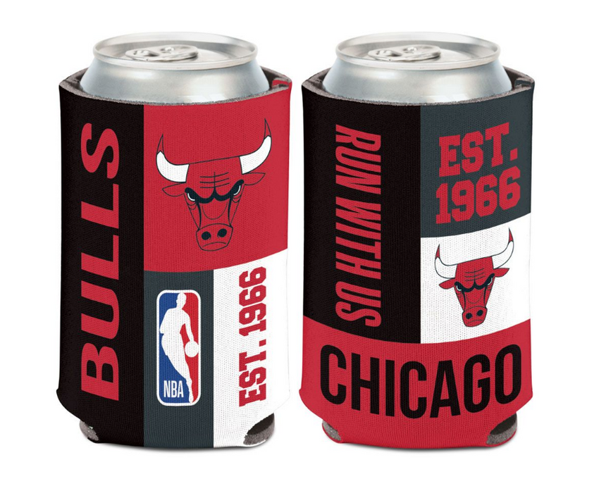 Chicago Bulls Color Block 12 oz. Can Cooler By Wincraft - Pro Jersey Sports