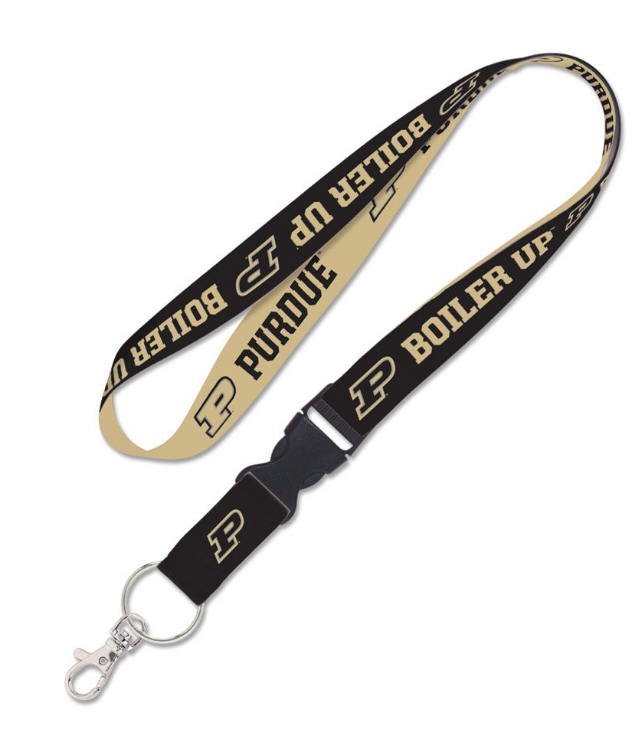Purdue Boilermakers Double Sided Lanyard With Detachable Buckle By Wincraft - Pro Jersey Sports