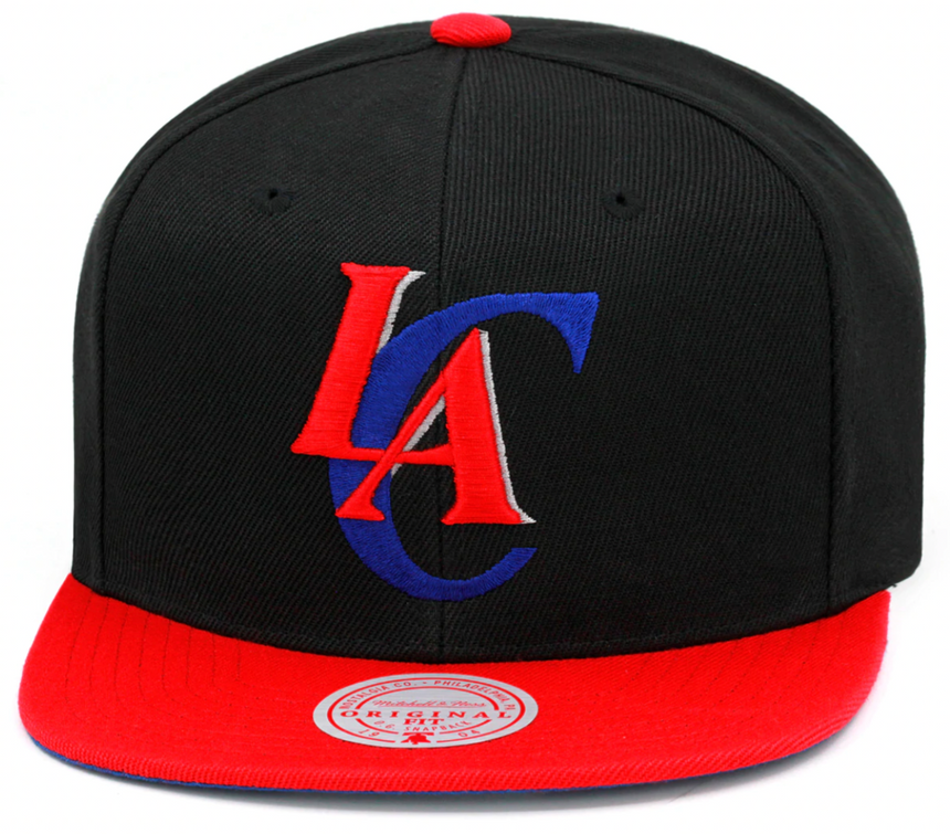 Los Angeles Clippers Mitchell & Ness Hardwood Classics Reload 2.0 Snapback Hat - Black/Red - Pro Jersey Sports