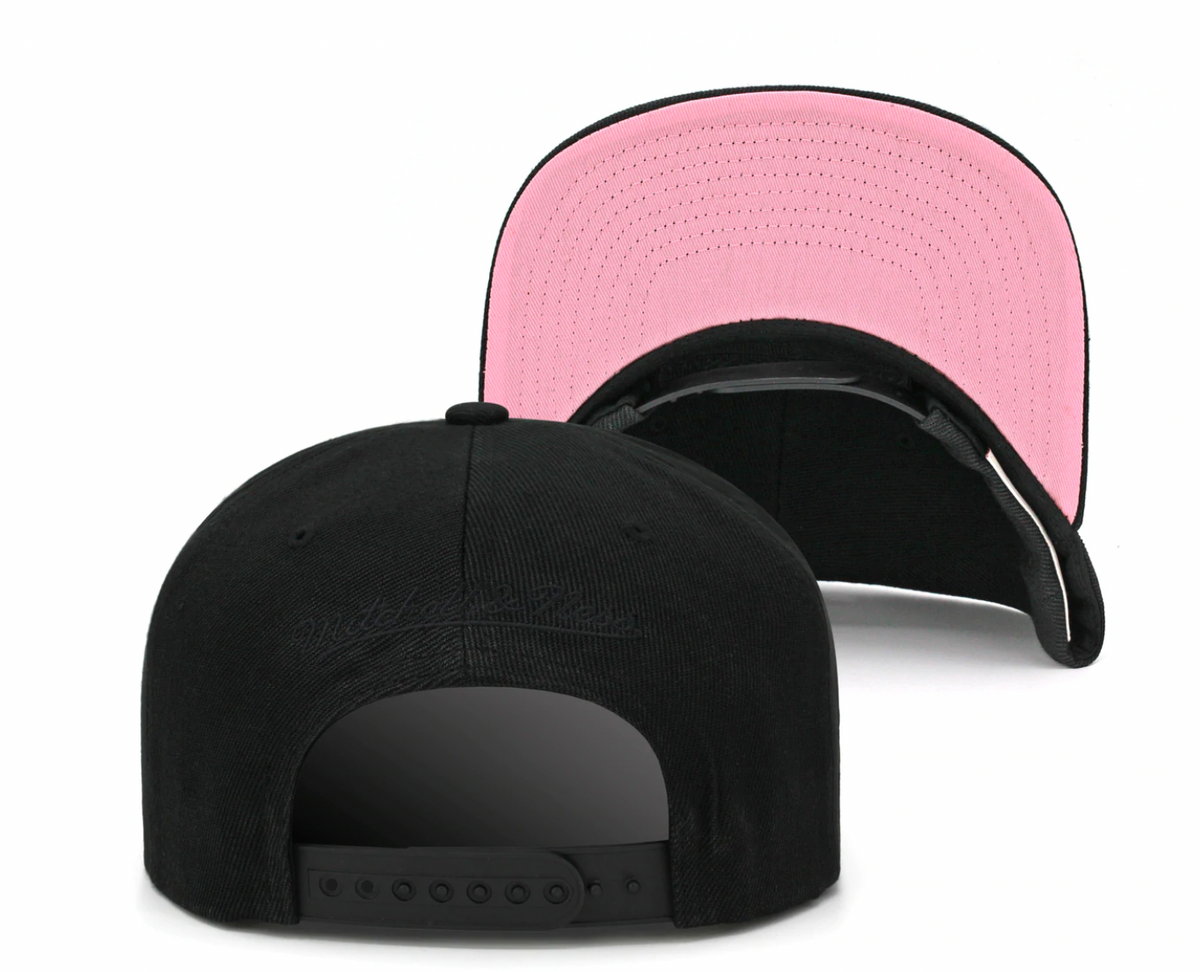 Los Angeles Lakers Mitchell & Ness Tonal Black Pink Moon Snapback Hat - Pro Jersey Sports