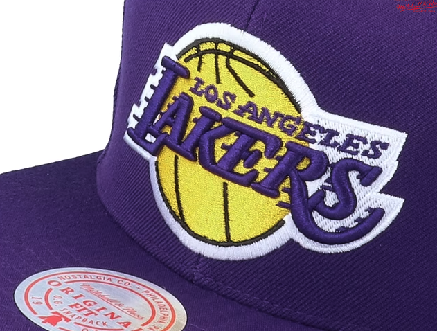 Mens NBA Los Angeles Lakers Purple Team Ground Snapback Hat By Mitchell And Ness - Pro Jersey Sports