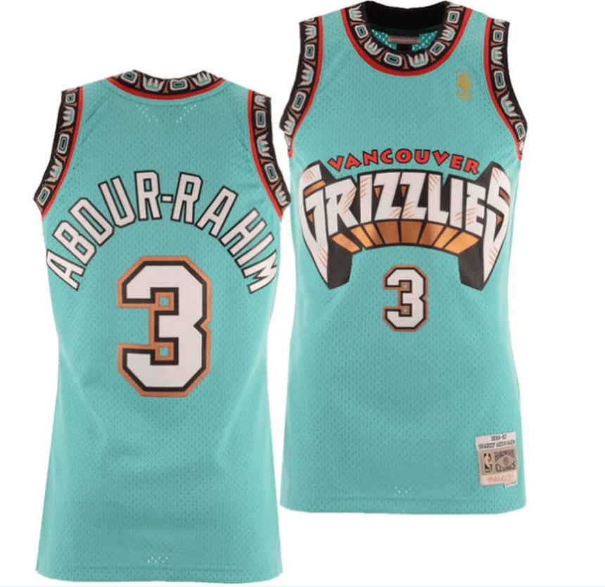 Men's Vancouver Grizzlies Shareef Abdur-Rahim Mitchell & Ness NBA Men's Hardwood Classic Swingman Jersey - Pro Jersey Sports