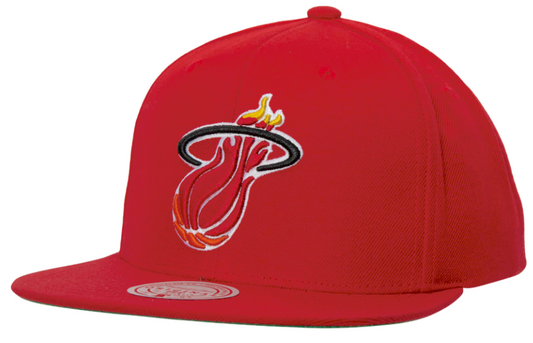 Men's Miami Heat Mitchell & Ness HWC Ground 2.0 Snapback Hat-Red - Pro Jersey Sports