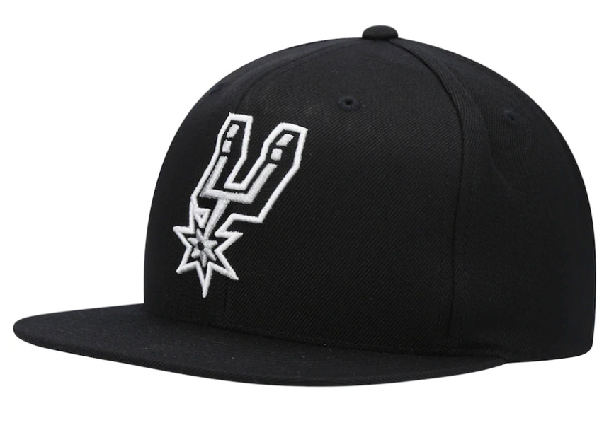 Men's Mitchell & Ness San Antonio Spurs Ground 2.0 Black Adjustable Snapback Hat - Pro Jersey Sports