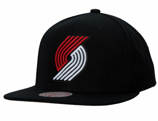 Portland Trail Blazers Ground 2.0 Black Mitchell & Ness Snapback Hat