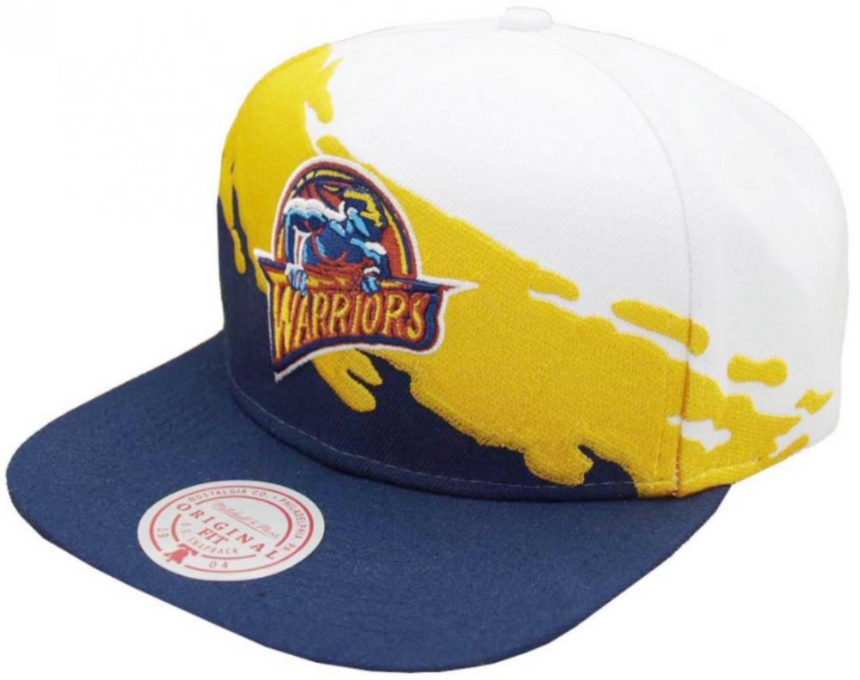 Golden State Warriors HWC NBA Paintbrush Mitchell & Ness Snapback Hat - Pro Jersey Sports