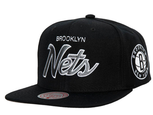 Brooklyn Nets Team Script 2.0 Mitchell & Ness Snapback Hat