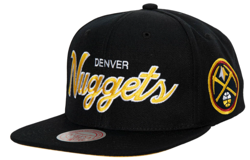 Denver Nuggets Team Script 2.0 Mitchell & Ness Snapback Hat - Pro Jersey Sports