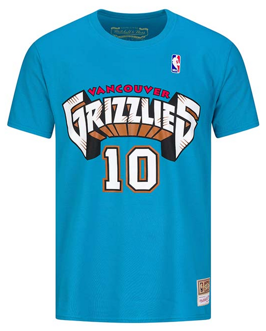 Youth Mike Bibby Vancouver Grizzlies Mitchell and Ness Teal Hardwood Classics NBA Player Name And Number T-Shirt - Pro Jersey Sports