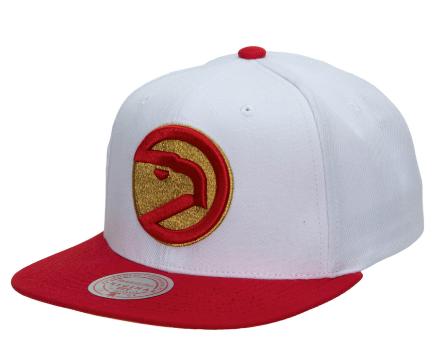 Men's Atlanta Hawks Mitchell & Ness 50th Anniversary HWC Red/White Snapback Hat - Pro Jersey Sports