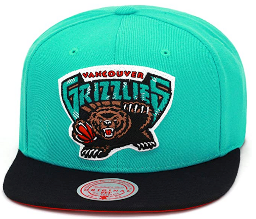 Men's Vancouver Grizzlies Mitchell & Ness Teal NBA Core Basic HWC Adjustable Snapback Hat - Pro Jersey Sports