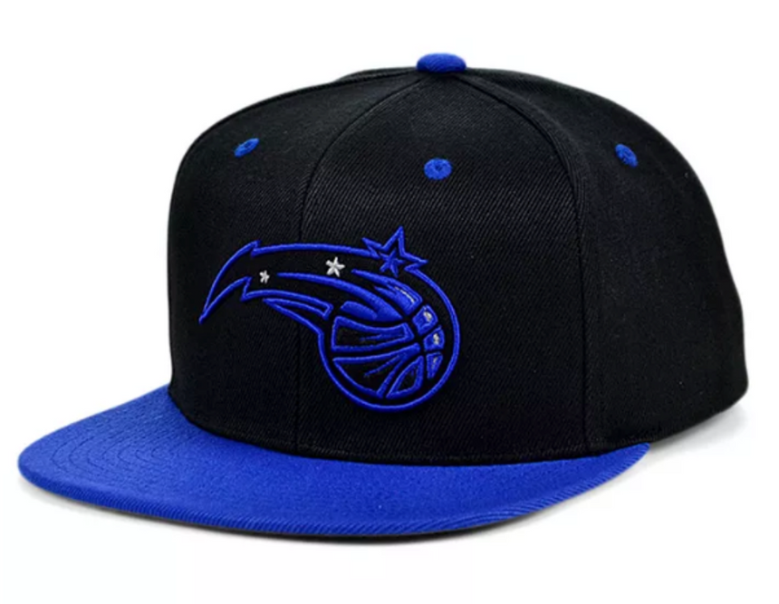 Men's Orlando Magic NBA Black Royality Mitchell & Ness Snapback Hat - Pro Jersey Sports